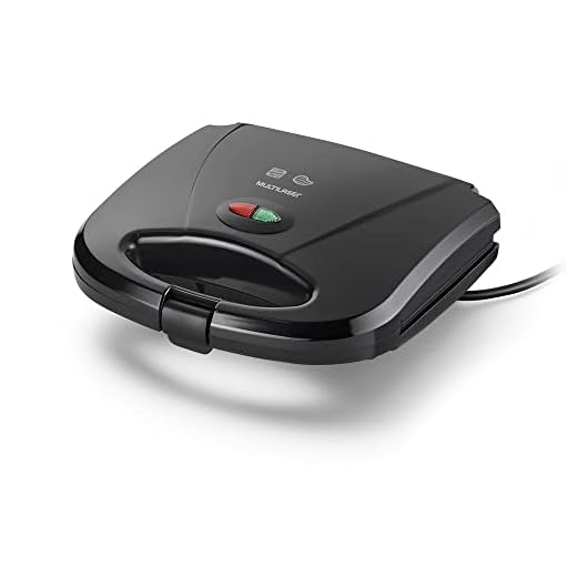 Sanduicheira Minigrill Gourmet 127V com 750W Chapa Dupla e com Revestimento Antiaderente Preta Multilaser - CE043