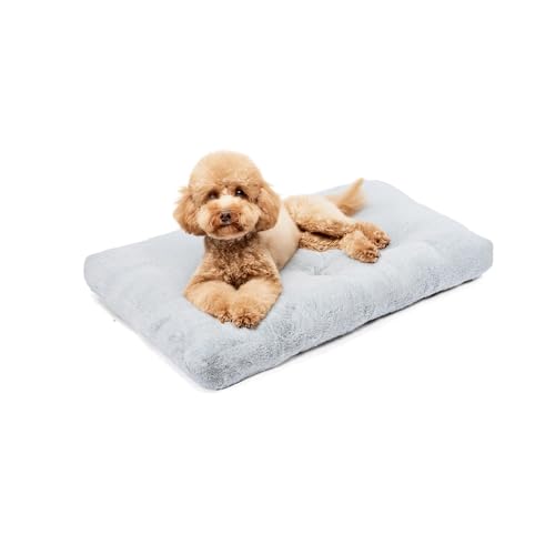 Amazon Basics Small Dog Bed for Crate Washable Small Dog Mat for Pet Kennel Anti-Slip 30x19x3 Inches