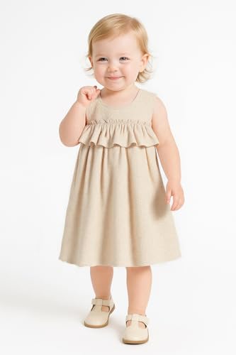 Baby Girl Seersucker Textured Sundress Stretchy Wrinkle-Resistant Dress2