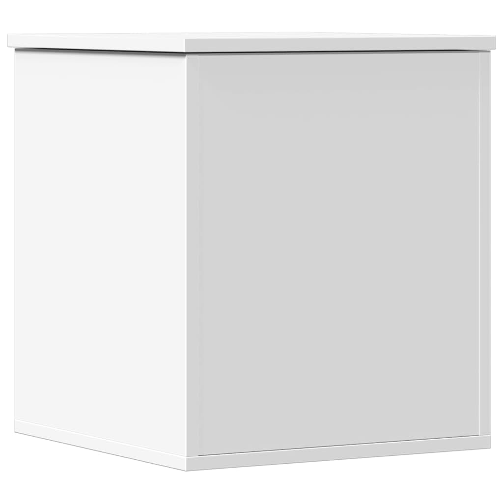 Caja de almacenamiento blanca, 40 x 42 x 46 cm, material de madera, organizador de almacenamiento, estante, ropa, armario
