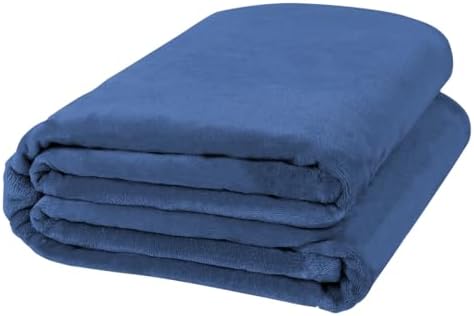 Decolab Manta Básica Aveludada (Azul, Casal)