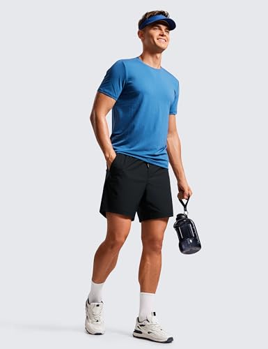 CRZ YOGA Casual Workout Mens Shorts 7 Inch Lightweight Quick Dry for Gym Athletic with Zipper Pocket3