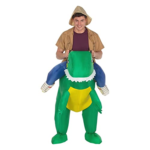 Morph MCROITR opblaasbaar kostuum, uniseks, T-Rex voor paardrijden volwassenen, eenheidsmaat - Image 3