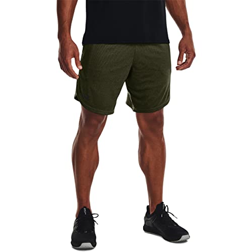 Image of Under Armour Mens Knit Training Shorts Green S