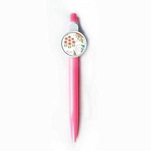 Stylo à bille rétractable floral bleu vert orange pour la prise de notes au quotidien