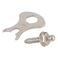 LOXX Set Da 10 Bottoni A Pressione Con Viti Autofilettanti 4,2x16 Mm. Chiusure Rapide In Ottone Nichelato Per Teloni E Tende Da Sole, Resistenti Alle Intemperie. - 2