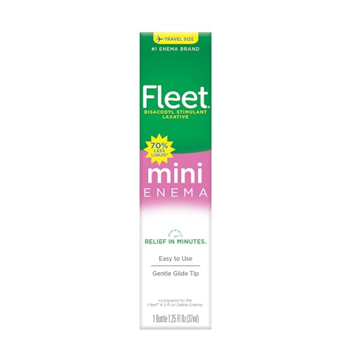Fleet Mini Enema, Bisacodyl Stimulant Laxative, Travel Size...