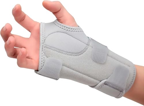 Muñequera con férulas de metal para aliviar el dolor del túnel carpiano, artritis, tendinitis y esguinces, mano derecha, mediana