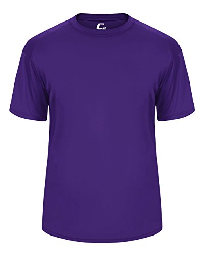 Badger Sport C2 Purple Youth Large Short Sleeve Wicking Tee
