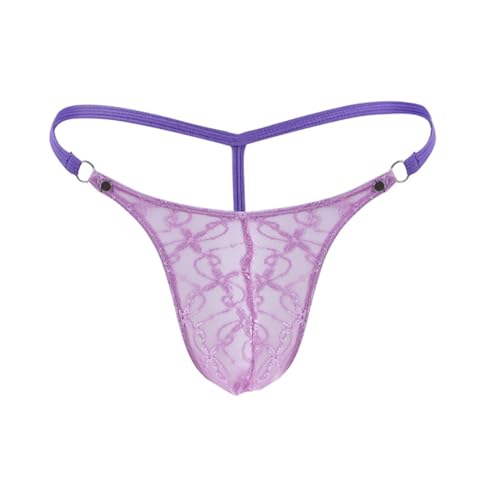 Evankin Sexy Men's Thong Underwear Low Waist Jock straps Men's T pants Transparent and Fun Mesh Thong Brief Seductive