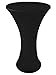 Produktbild lilionlineshop Stehtischhusse für Tische mit runder Fußplatte Stretch Tischhusse Tischdecke Bistrotisch Hussen Hochzeit Party Größen 60 cm (Schwarz)