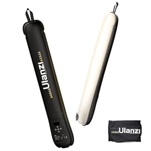 ULANZI UA20 Air Tube Light, 20W Bi-Color Portable LED Tube Light, Magnetic Video Light Dimmable 2700-6500K with CRI95+, Inflatable Photo Lighting for Professional Videos & Photography
