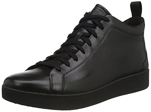 Fitflop Baskets Montantes Rally en Cuir, Femme, All Black, 38 EU Cover