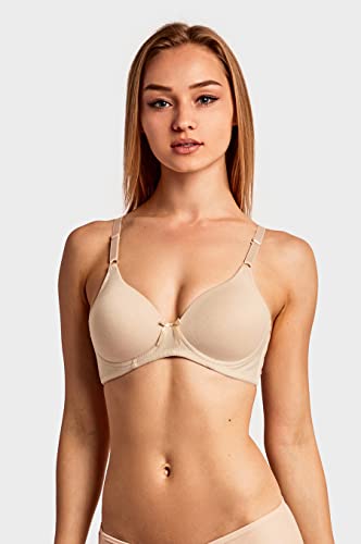 Image of Mamia Women's Basic Plain Bras, Pack of 6