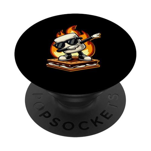 Dabbing Smore Marshmallow Cute Dab Dance Camping Camper PopSockets Adhesive PopGrip