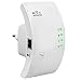 Produktbild SOOTEWAY WLAN Repeater, WLAN Verstärker 300Mbit/s 2,4GHz WiFi Range Extender, Fast-Ethernet Port, WPS Taste, EU Stecker, Mini WLAN Verstaerker Receiver Kompatibel mit Allen WLAN Geräte