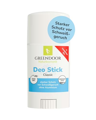 GREENDOOR Deostick Classic 52 g I Aluminiumfreies Deodorant gegen Schweißgeruch I Fester Deo Stick mit dezentem Duft I Vegane Naturkosmetik ohne Palmöl mit Drehmechanismus