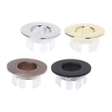 WATIIFUFU 4 pezzi Anelli Troppopieno Lavandino Bagno in Rame e Plastica Copri Lavandino Rotondi Resistenti e Facili da Installare Accessori Bagno Anti-tracimazione per Lavabo