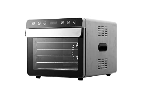 Maharaj Mall Food Dehydrator 700W Dehydrator Machine with 6 Stainless Steel Trays 24H Digital Timer Temperature Control Drop-Down & Viewing Door for Jerky Fruit Meat Pet Treats Herbs