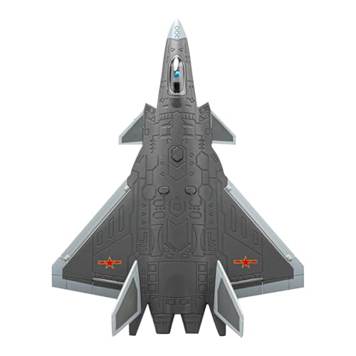 Modelo de avión J-20 interactivo escala 1:84 con luz y sonido para vitrinas
