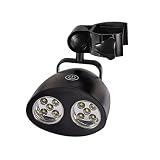 IOIUSKKU Grill 10LEDs Licht 360 Grad Drehung Outdoor Griffhalterung Clip Scheinwerfer Flexibel steuern Camp Lampe Fahrzubehör