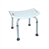 tabouret design blanc et bois 65 cm lot de mini pauline HAUTEUR AJUSTABLE : Réglable sur 8 niveaux (35 à 53 cm) pour s’adapter à la morphologie de chaque utilisateur et améliorer la posture pendant la douche. Aucun outil nécessaire.