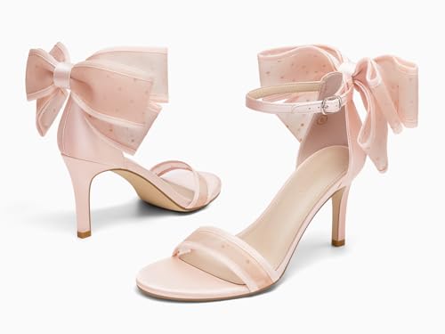 Image of Coutgo Women's Open Toe Ankle Strap High Heel Sandals