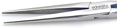 Snipe Nose Pliers 7.7/8'' - schmitz 4911HS22 - Straight, Very Long and Strong, Smooth Jaws - ESD - Dissipative - Hightech Tool for Professionals - Made in Germany - Solingen