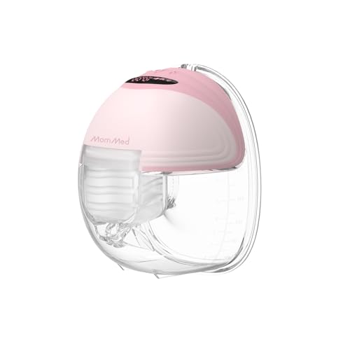 MOMMED Breast Pump, Wearable Breast Pumps with 3 Mode & 12 Levels, Leak-Proof & Low Noise Design Electric Breast Pump, 24mm Hands-Free Breast Pump, Rechargeable, Includes 17/19/21mm Flange I