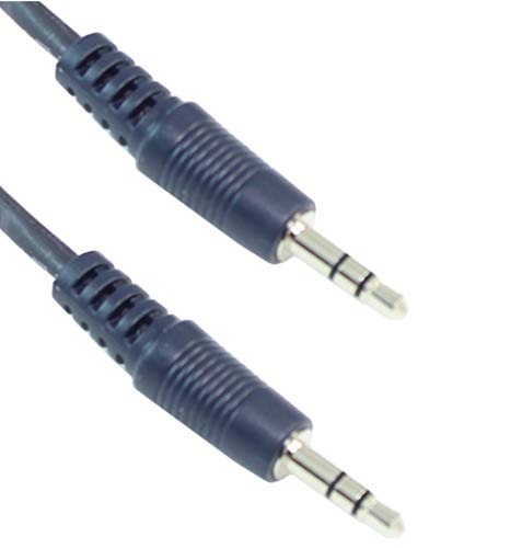 Cable de audio 3.5mm macho a macho 35ft negro miniatura 1