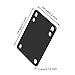 Kalastussaari Skateboard Riser Shock Pads Rubber Soft 3MM Longboard Rise Pads for Longboards Scooters Cruisers Black 10PCS Rubber Skateboard Riser Pads