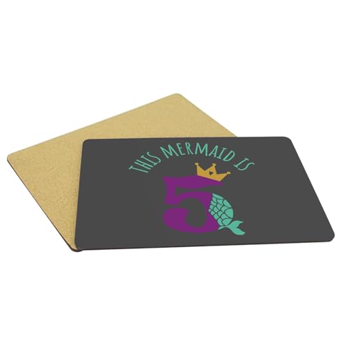 Sets de table liège noir souples pour anniversaire 5 ans napperons - 5