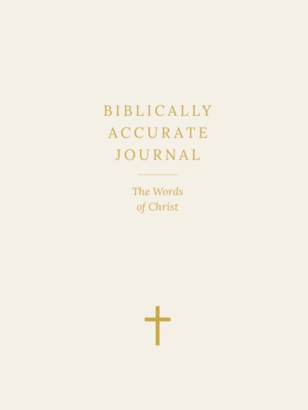 Journal chrétien Les Paroles du Christ grand format crème pour prière et méditation scripturale