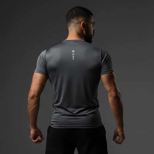 Image of Round Neck Moisture Absorbing Performance Half Sleeve Slim Fit T-Shirt for Men | Quick Dry Technology | Light Weight & Breathable Fabric | Ideal for Indoor & Outdoor Physical Activity