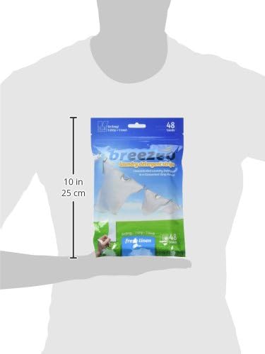 Breezeo Laundry Detergent Strips (Laundry Detergent Sheets), Fresh Linen Scent, 48 Loads – More Convenient than Pods, Pacs, Liquids or Powders – Great for Home, Dorm, Travel, Camping & Hand-Washing