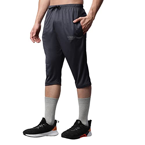 Image of Mack Jonney Dryfit Lycra Solid Capri for Men-Dryfit Lycra D13 01-P