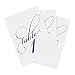 Bliss Collections Navy Blue Wedding Table Numbers, Double Sided 4x6 Calligraphy Design, Numbers 1-25 and Head Table Card Included