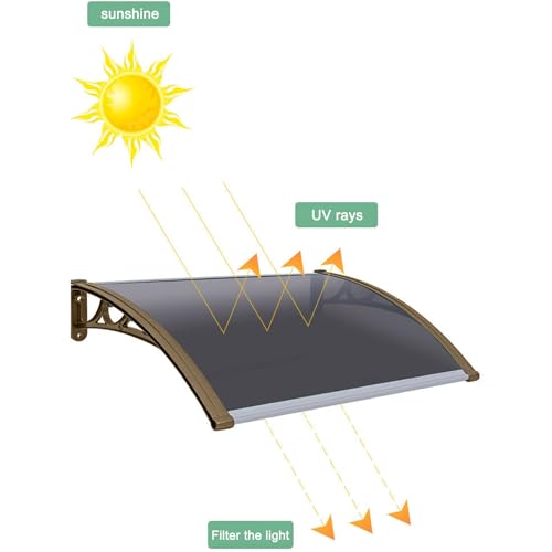 Auvent d'auvent personnalisable et résistant aux UV avec structure incurvée - 6