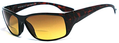 HD High Definition Bifocal Sun Reader Sunglasses for Men and Women. +2.50, Tortoise Brown)