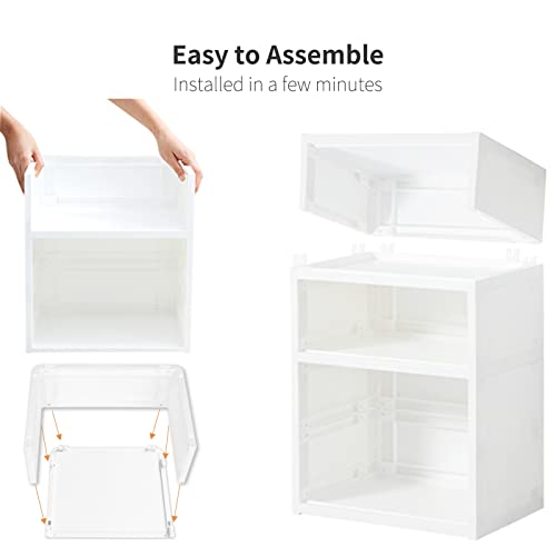 Yekoumax Bookshelf, Bookcase With Adjustable Storage Shelves, Kids Bookshelf, Stackable Diy Height Corner Bookshelf, Plastic Cube Organizer For Desk, Office, Living Room, Study, Kitchen, Bedroom #TOP6
