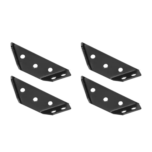 4 soportes de esquina de acero inoxidable, soportes de ángulo recto de 90 grados, soportes en forma de L para estantes, muebles, madera, con tornillos