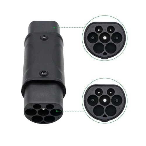 EQBVZZRD ev charging adapter Type 2 to gbt Adaptor 32A Type2 IEC 62196 Type 2 to J1772 Type 1 EV Adapter 220V for Electric Cars Charging(Type 2 to GBT)