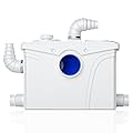Muhub 800W Macerator Pump,1.07HP Macerating Toilet System with 2 Outlets & 4 Inlets, Stainless Steel Non clog blade, Sewage Pump for Basement,Sink,Kitchen,Laundry Room