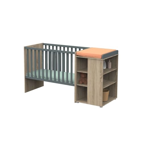 Sauthon Lit combiné 120x60cm évolutif en 90x190cm