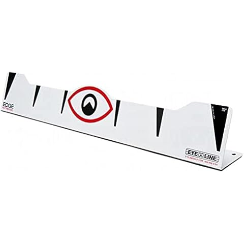 EyeLine Golf 70 Degree Edge Putting Plane Rail - Portable use Outdoors or Indoor Putting mat. Training Aid. Made in USA. Alignment, Stroke Length, Stroke Path Instant Short putt Improvement. 24 in. Cover