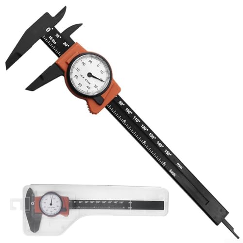 Image of 0.01mm Accuracy For Dial Caliper in ABS Plastic with Dual Metric 0-150mm and Inch 0-6in Graduations for Consistent Mechanical Measurement Tasks (mm)