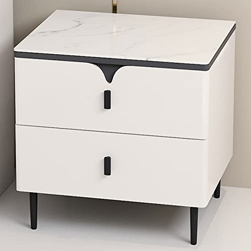 Table de nuit intelligente LED table basse USB et meuble d'appoint 2 tiroirs