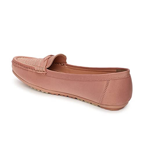 Image of Marc Loire Womens Soft Comfortable Anti Slip Flat Loafers for Casual & Office Wear