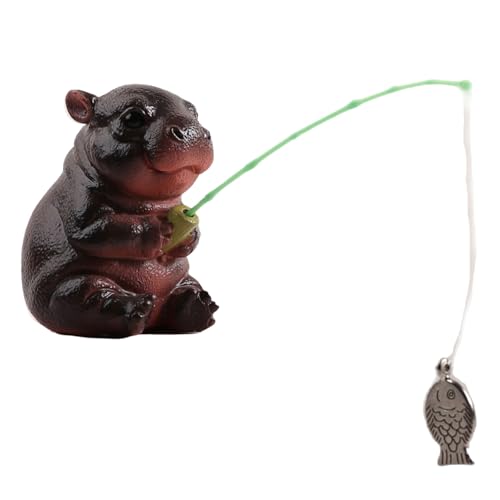 Statue d'hippopotame de la pêche, cadeau d'emménagement et anniversaire - 7