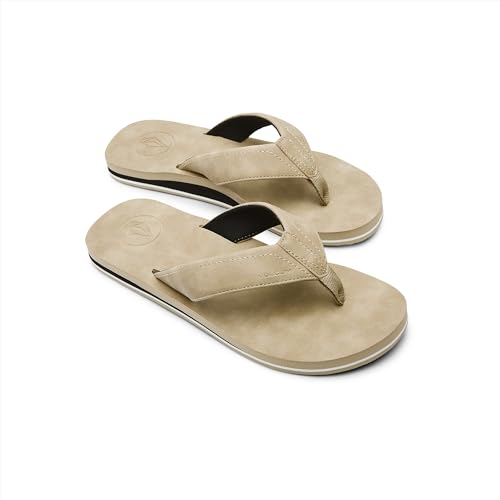 Image of Volcom Men's Victor Sandals - Water-friendly Flip Flops With Comfort Foam Footbed